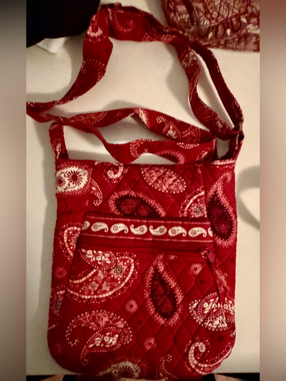 Vera Bradley Hipster Crossbody - Retired Mesa Red Print - Bandana Paisley